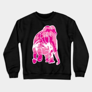 Tie dye pink elephant Crewneck Sweatshirt